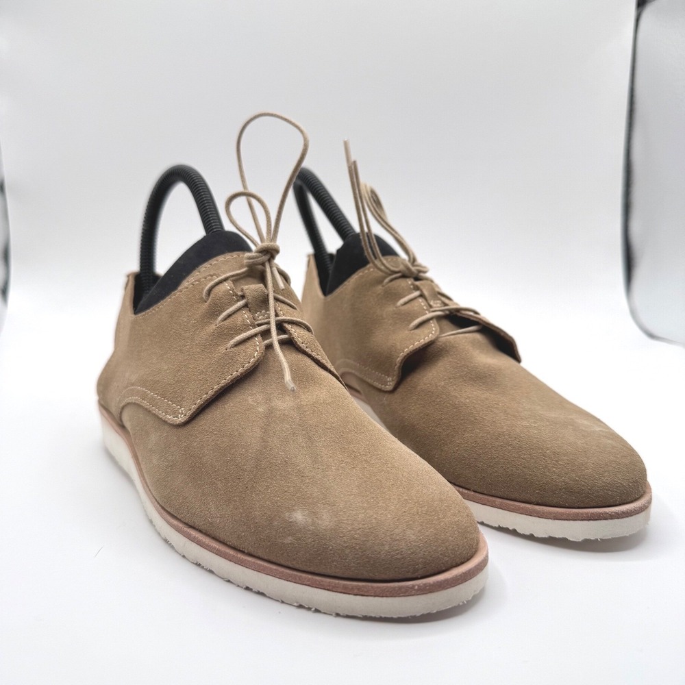 Nisolo Sedona Travel Derby Shoes Women's US 8.5 Stone Tan Leather Suede Lace‎ Up